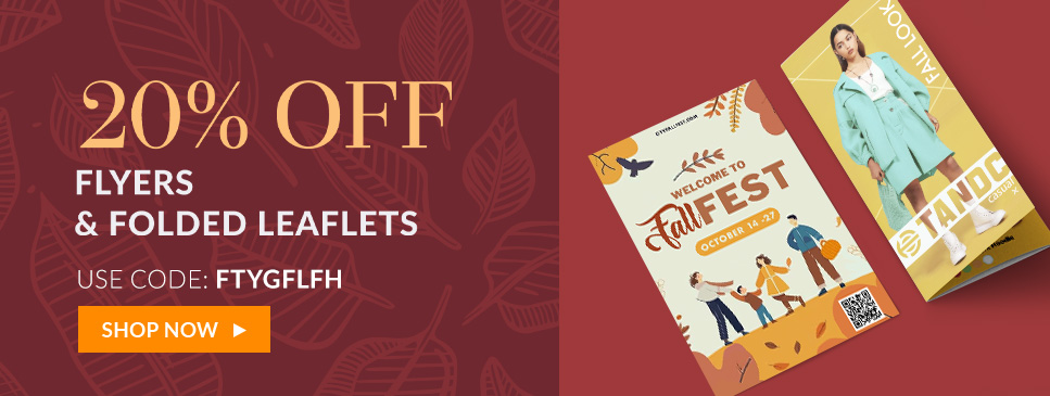 20% Off Flyers and Folded Leaflets